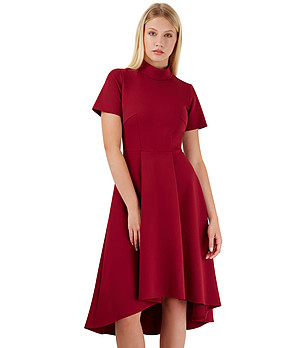 Червена елегантна рокля Petra снимка