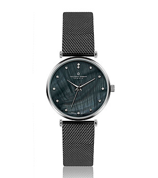 Черен дамски часовник с верижка Mont Dolent снимка