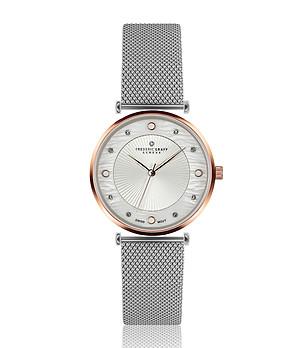 Дамски часовник в розовозлатисто и сребристо Jungfrau снимка