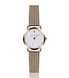 Розовозлатист часовник с бял циферблат Selesta-0 снимка