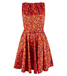 Червена памучна рокля с принт Falia-4 снимка