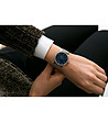 Сребрист дамски часовник с тъмносин циферблат Monte Leone -1 снимка