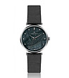 Черен дамски часовник с верижка Mont Dolent -0 снимка