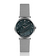Сребрист дамски часовник с черен циферблат Mont Dolent-0 снимка