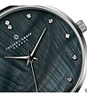 Сребрист дамски часовник с черен циферблат Mont Dolent-2 снимка