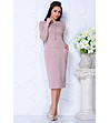 Вталена рокля в розово с вълна Lornita-2 снимка