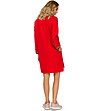 Червена рокля с джобове Salina-1 снимка
