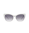 Бели дамски слънчеви очила с принт при дръжките Celine-1 снимка