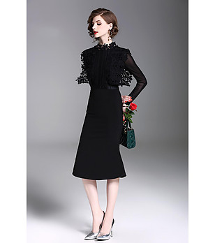 Ефектна черна рокля Noelle снимка