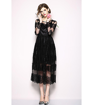 Елегантна черна рокля Summer снимка