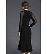 Асиметрична черна рокля Lenora-1 снимка