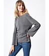 Дамски сив пуловер с естествени влакна Eileen-0 снимка