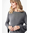 Дамски сив пуловер с естествени влакна Eileen-2 снимка