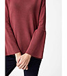Дамски червен пуловер с естествени влакна Eileen-2 снимка