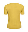 Жълта дамска блуза с къс ръкав Kingsley -1 снимка