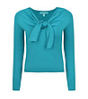 Синьо-зелена дамска блуза Zoey-0 снимка
