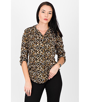 Дамска блуза с леопардов принт Alex снимка