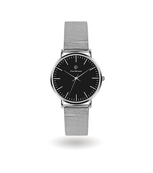 Мъжки часовник в сребристо и черно Tim снимка