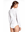 Бялa дамска риза тип боди с памук Salvena-1 снимка