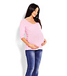 Розов дамски пуловер за бременни Mona-2 снимка