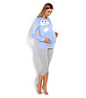 Пижама за бременни в синьо и сиво Joana-2 снимка