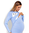 Пижама за бременни в синьо и сиво Joana-4 снимка