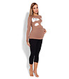 Пижама за бременни в кафяво и черно Joana-2 снимка