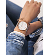 Сребрист дамски часовник с розовозлатист корпус Alita-1 снимка