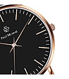 Розовозлатист дамски часовник с черен циферблат Hera-3 снимка