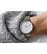 Сребрист дамски часовник с бял циферблат Delma-1 снимка