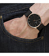 Мъжки часовник в розовозлатисто с черна каишка Tim-3 снимка