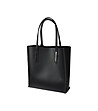 Черна дамска чанта от естествена кожа с елегантен дизайн Elle-1 снимка