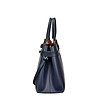 Елегантна синя дамска чанта от естествена кожа Arden-2 снимка