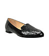 Черни дамски обувки с релеф Grace-4 снимка