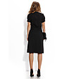 Черна рокля с памук и ефектно деколте-1 снимка