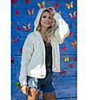 Дамска жилетка в цвят екрю с големи плетеници Sia-0 снимка
