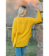 Жълт асиметричен дамски пуловер Asia-1 снимка
