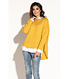Жълт асиметричен дамски пуловер Asia-2 снимка