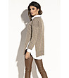 Дамски пуловер в меланж на цвят мока Roni-1 снимка