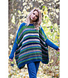 Многоцветен дамски пуловер на райе Radina-0 снимка
