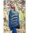Многоцветен дамски пуловер на райе Radina-3 снимка