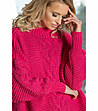 Дамски пуловер в розово Sirena-3 снимка