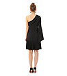 Черна асиметрична рокля Beverly-1 снимка