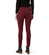 Дамски памучен слим панталон в цвят бордо Elvira-1 снимка