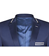 Памучно мъжко сако в цвят индиго Brand-2 снимка
