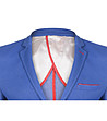 Мъжко сако в синьо с декоративна кърпичка Elton-2 снимка