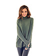 Дамски пуловер в цвят каки с дантела Dorea-0 снимка