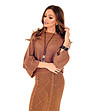 Комплект от блуза и пола в цвят мока Caryn-4 снимка