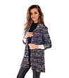 Многоцветно дамско сако с ефектни копчета-2 снимка