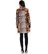 Многоцветно дамско палто с комбиниран принт Solange-1 снимка